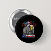 Ben Franklin viert de Onafhankelijkheidsdag. Ben D Ronde Button 5,7 Cm (Voorkant /achterkant)