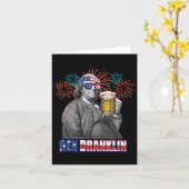 Ben Franklin viert Onafhankelijkheidsdag. Ben Drin Kaart (Gele Bloem)
