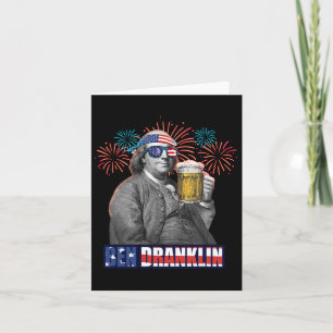 Ben Franklin viert Onafhankelijkheidsdag. Ben Drin Kaart