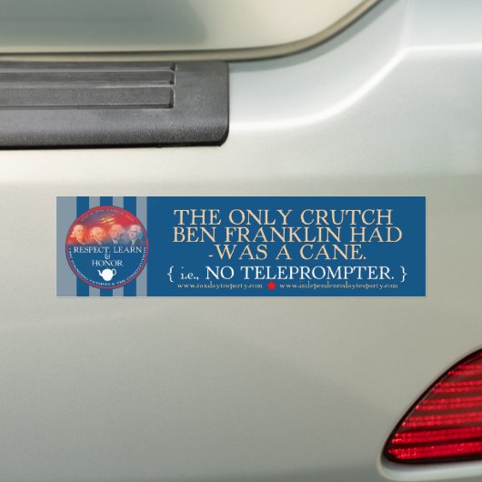 Ben Franklin vs. TOTUS Bumpersticker (Op auto)