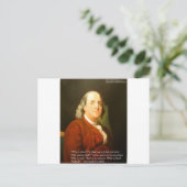 Ben Franklin (Wat is wijs) Quote Cadeaus & Kaarten (Staand voorkant)