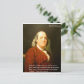 Ben Franklin (Wat is wijs) Quote Cadeaus & Kaarten (Staand voorkant)
