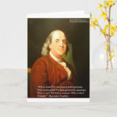 Ben Franklin (wat is Wise) citaat schenken & kaart (Gele Bloem)
