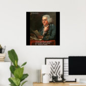 Ben Franklin Wijsheid Quote "Any Fool Poster Print (Thuiskantoor)