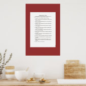 Ben Franklin's 13 Virtues Poster (Keuken)