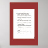 Ben Franklin's 13 Virtues Poster (Voorkant)