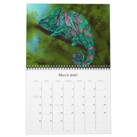 Ben Geiger's Abstracte dierkalender Kalender (Mar 2026)