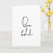 Ben gewaagde zwarte doopvontgroet kaart (Gele Bloem)