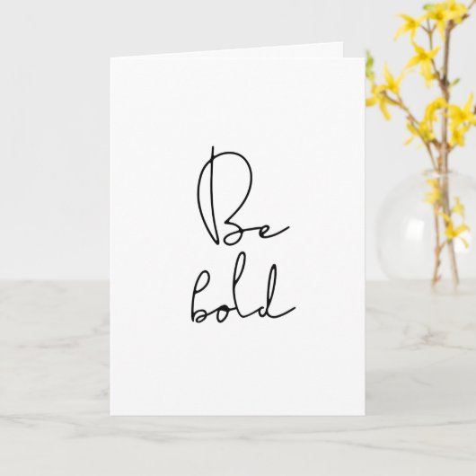 Ben gewaagde zwarte doopvontgroet kaart (Gele Bloem)