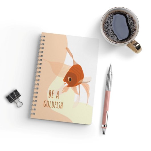 Ben Goldfish Moderne Eenvoudige Vectorillustratie Notitieboek
