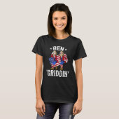 Ben Griddin 4 juli Ben Franklin Griddy Mannen Wo T-shirt (Voorkant volledig)