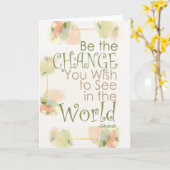 Ben het Citaat van Gandhi van de Verandering Kaart (Gele Bloem)