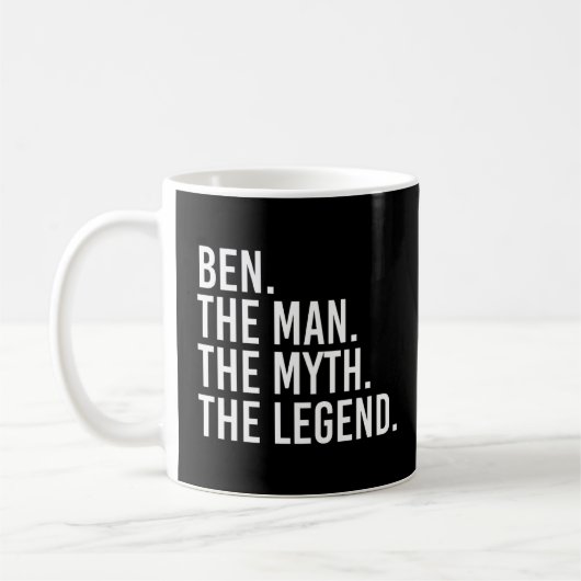 Ben het Man de mythe de legende grappige gedachte Koffiemok (Links)