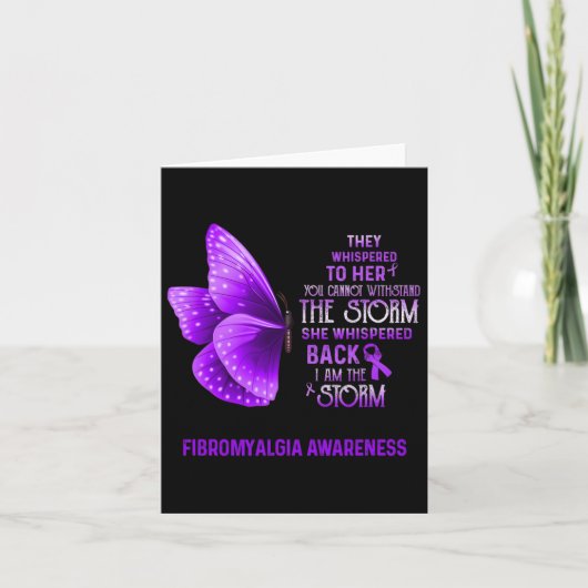 Ben het Storm Fibromyalgia Awareness Butterfly Kaart (Voorkant)
