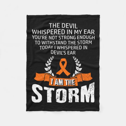 Ben het Storm leukemie bewustzijn Fleece Deken (Voorkant)