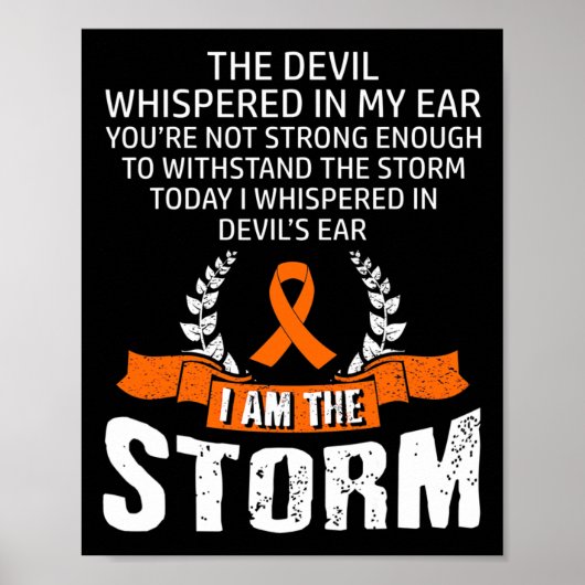 Ben het Storm leukemie bewustzijn Poster (Voorkant)