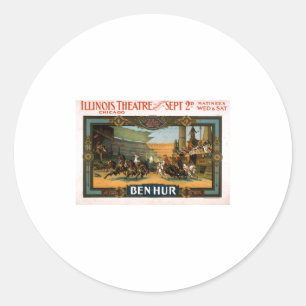 Ben Hur - Broadway Play Poster Ronde Sticker