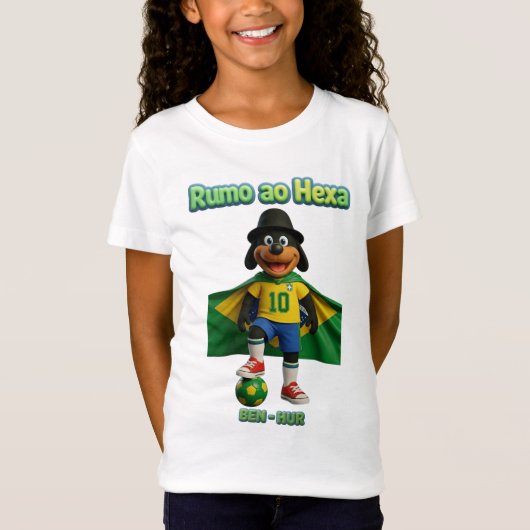 Ben-Hur Craque 10 com Capa da Bandeira T-shirt (Voorkant)
