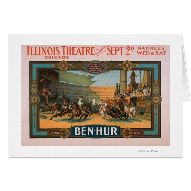 Ben-Hur op het Poster van Illinois Theater in Chic (Voorkant Horizontaal)