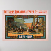 Ben-Hur op het Poster van Illinois Theater in Chic (Voorkant)