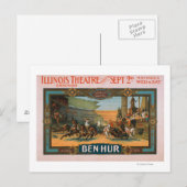 Ben-Hur op het Poster van Illinois Theater in Chic Briefkaart (Voorkant / Achterkant)