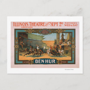 Ben-Hur op het Poster van Illinois Theater in Chic Briefkaart