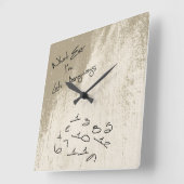  ben ik altijd te laat. vierkante klok (Hoek)