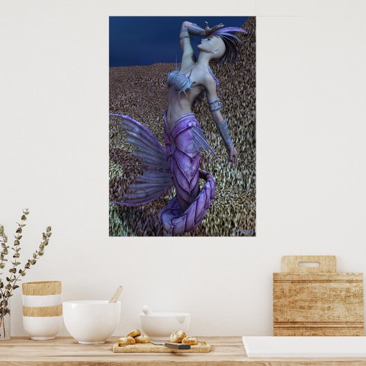 Ben ik blauw? poster (Keuken)