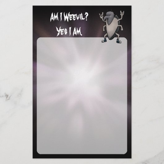 Ben ik de kwaadaardige Funny Heavy Metal Stationer Briefpapier (Voorkant)