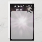 Ben ik de kwaadaardige Funny Heavy Metal Stationer Briefpapier (Voorkant / Achterkant)