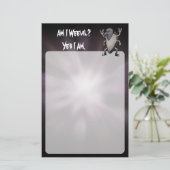 Ben ik de kwaadaardige Funny Heavy Metal Stationer Briefpapier (Staand voorkant)