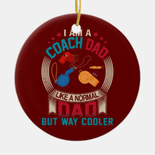 ben ik een coach vader als een normale vader, maa keramisch ornament