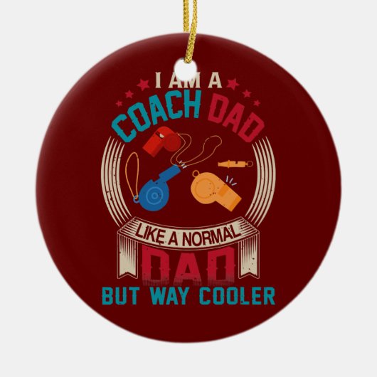  ben ik een coach vader als een normale vader, maa keramisch ornament (Voorkant)