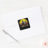 ben ik een vreemde vogel... zijn geen echte spion vierkante sticker (Envelop)