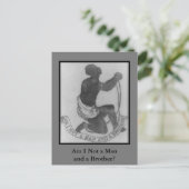 Ben ik geen Man en een broer?  antislavernij Briefkaart (Staand voorkant)