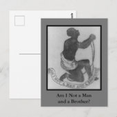 Ben ik geen Man en een broer?  antislavernij Briefkaart (Voorkant / Achterkant)