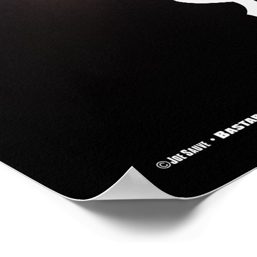 Ben ik het slechte zware metalen Cartoon Poster (Hoek)