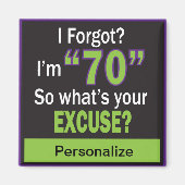 Ben ik het vergeten? Ik ben zeventig! 70e verjaard Magneet (Voorkant)