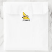 Ben ik juist grappig, juist gespannen ronde sticker (Tas)