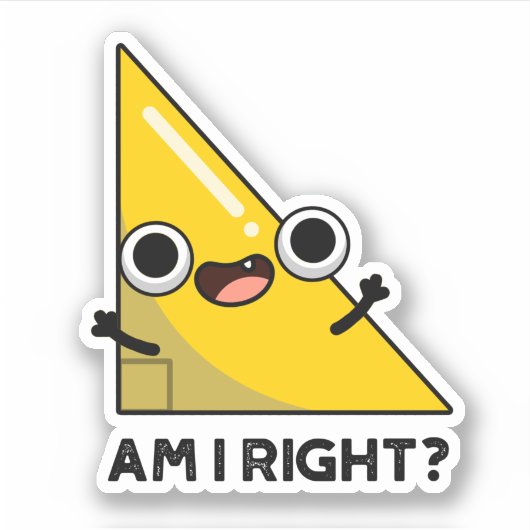 Ben ik juist grappig, juist gespannen sticker (Voorkant)