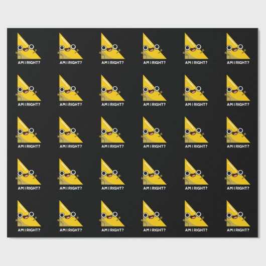 Ben ik juist grappig, rechte hoek, donkere bg cadeaupapier (Vlak)