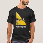 Ben ik juist grappig, rechte hoek, donkere bg t-shirt (Voorkant)