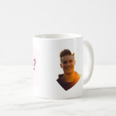 Ben ik mijn Valentijn? Foto Hartroze Koffiemok (Voorkant rechts)