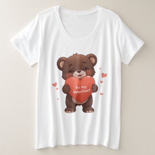 Ben ik mijn Valentijn? Grote Maat T-shirt (Design voorkant)