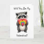 Ben ik mijn Valentijn? | LGBTQ-wasbeer Kaart (Voorkant)