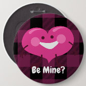 Ben ik mijne? | Whimsical Heart | VALENTIJN Ronde Button 6,0 Cm (Voorkant /achterkant)