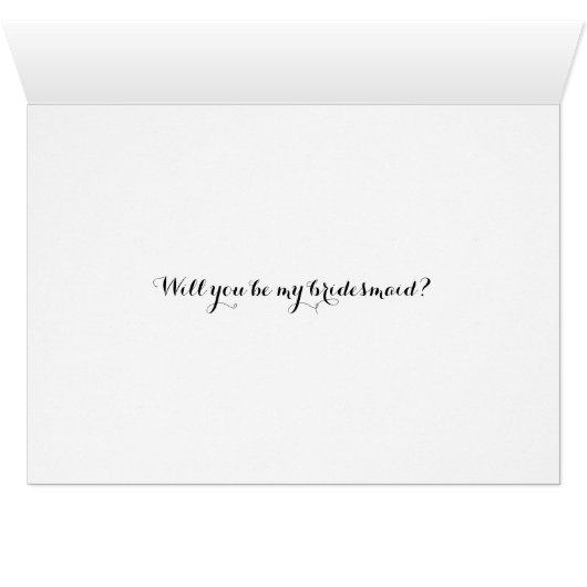 Ben ik m'n bruidsmeisje? Naar Vriend of ander rela (Binenzijde Horizontaal (Onderkant))