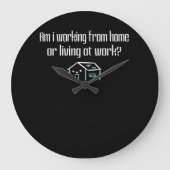 Ben ik thuis of woon ik op het werk grote klok (Voorkant)
