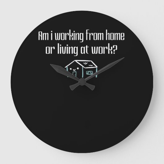 Ben ik thuis of woon ik op het werk grote klok (Voorkant)