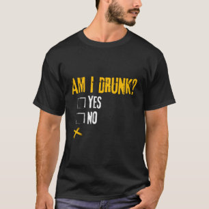 Ben ik verdrietig Drink ja of nee grappig Drink pa T-shirt